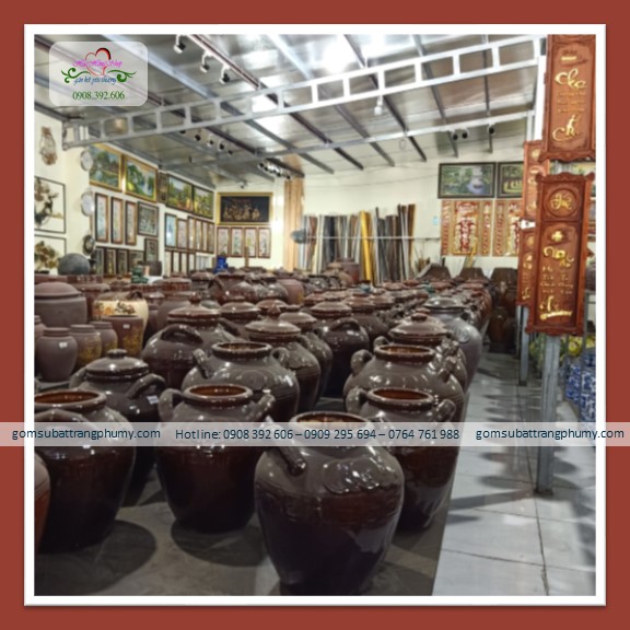 Chum sành đựng rượu có tráng men đủ size