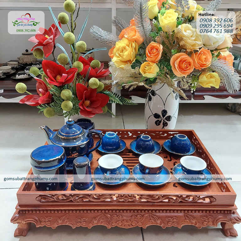 Bộ ấm trà xanh kim 45
